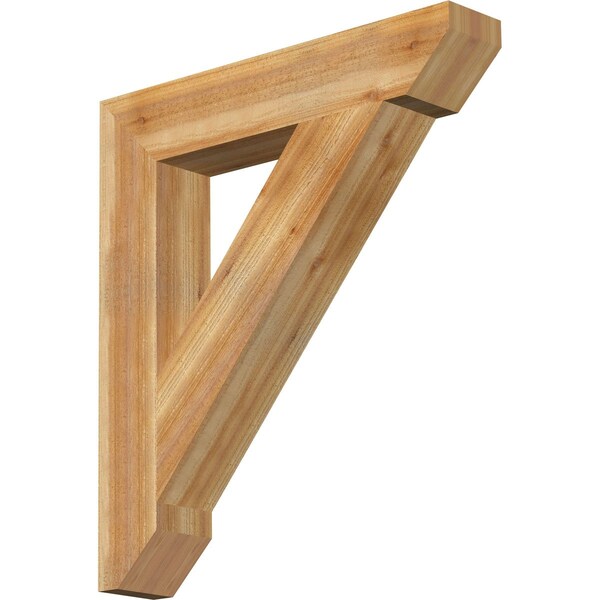 Ekena Millwork Traditional Slat Rough Sawn Bracket, Western Red Cedar, 6"W x 34"D x 38"H BKT06X34X38TRA06RWR - main